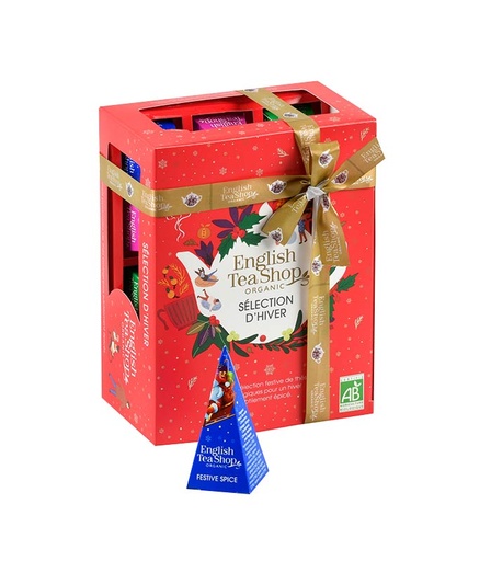 Coffret de thés à offrir Prismes Hiver Rouge Bio 12 sachets