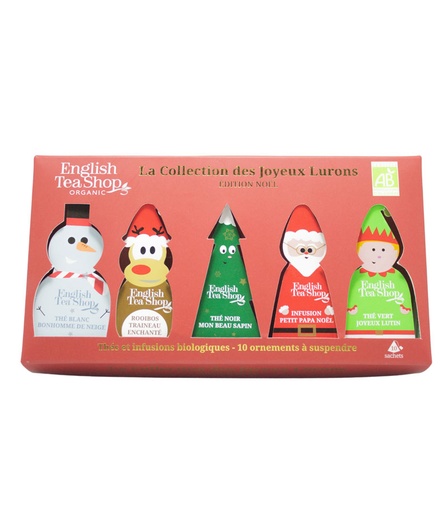 Coffret cadeau thés de Noël bio Les Joyeux Lurons 10 sachets