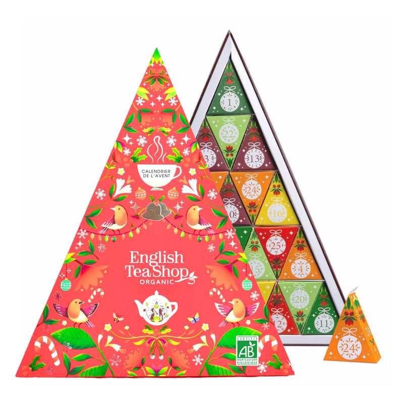 [U65456] Calendriers de l’Avent thés et infusions bio Triangle Rouge 25 sachets