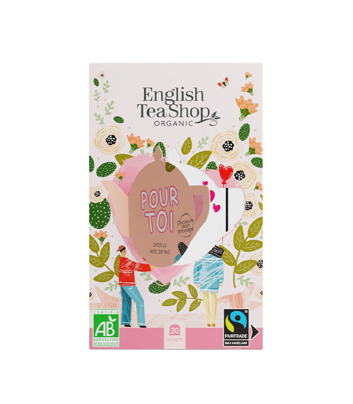 Assortiment thé Pour toi - 5 thés à offrir dans une boîte à personnaliser avec un message