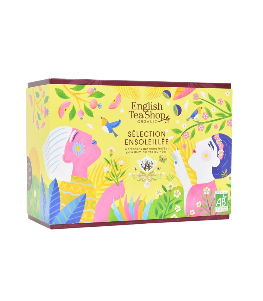 Coffret cadeau thé Sélection Ensoleillée 12 sachets pyramides