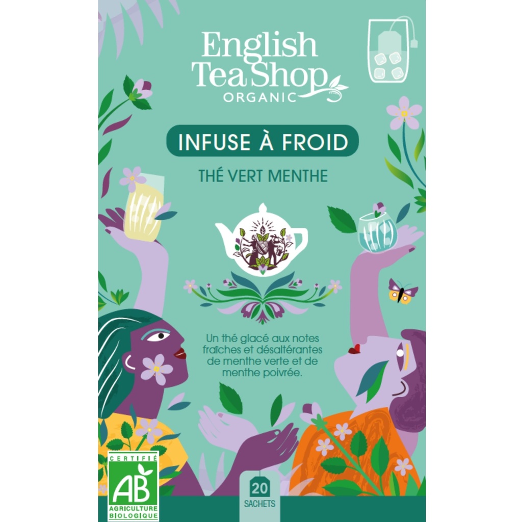 Thé Glacé infusion à froid Thé Vert Menthe Bio 20 sachets