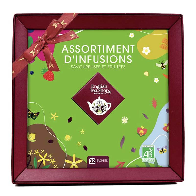 [U69140] Coffret d’infusions bio - Assortiment de 32 sachets 