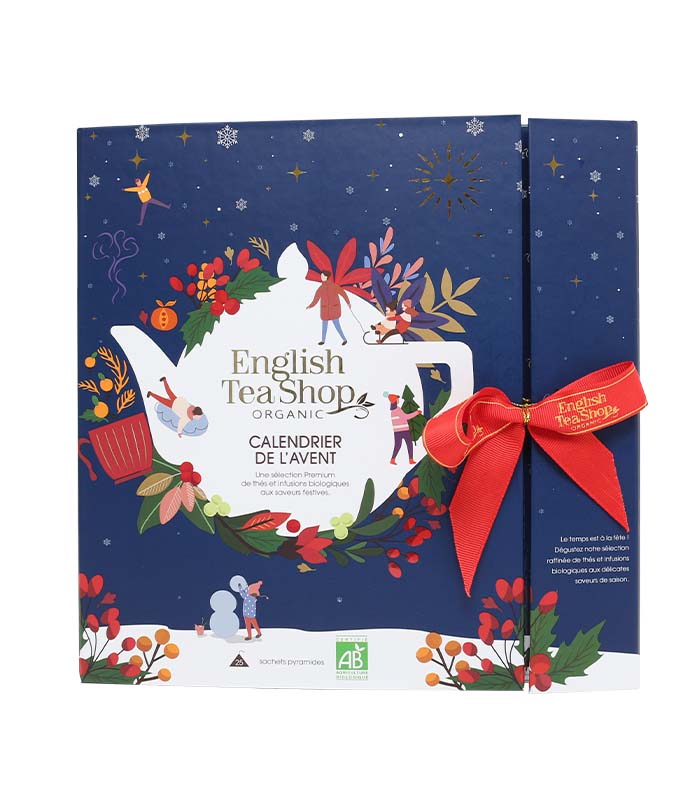 Calendrier de l’Avent thé bio Livre bleu 25 sachets 