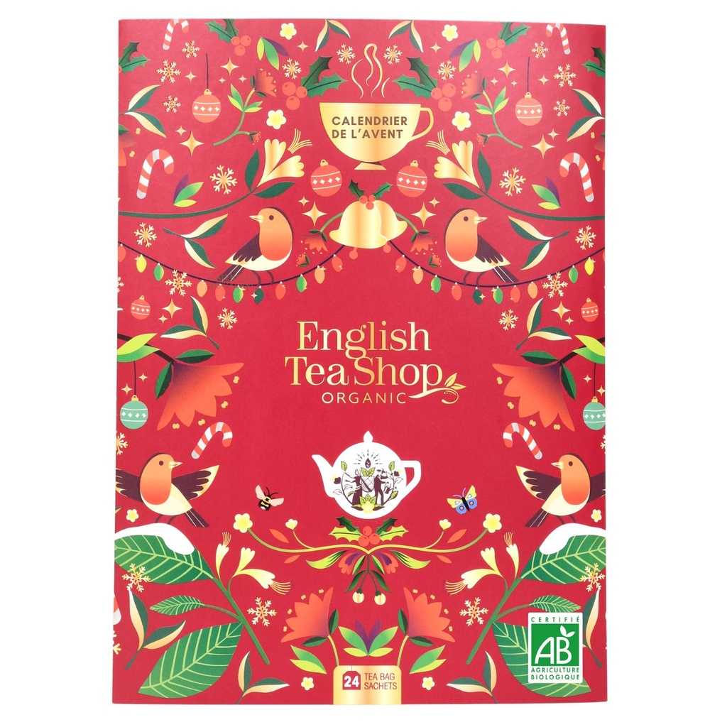 [U69454] Calendrier de l'Avent thés et infusions bio Livre de Noël 24 sachets