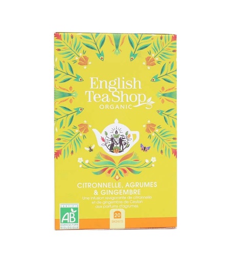 [U29137] Infusion Citronnelle, Agrumes, Gingembre Bio 20 sachets