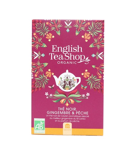 [U29212] Thé Noir Gingembre & Pêche Bio 20 sachets