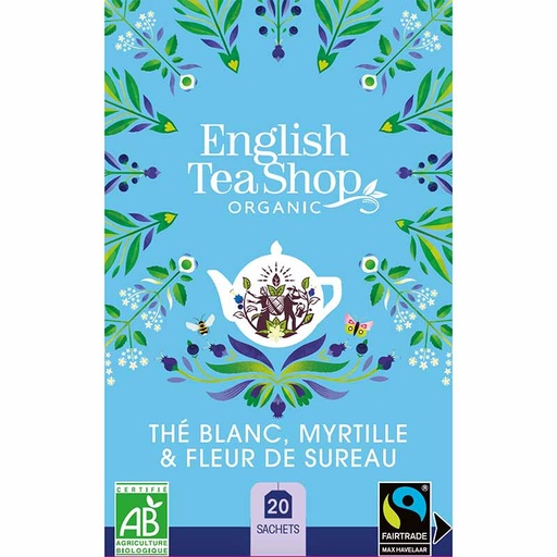 [U39846] Thé Blanc Myrtille & Fleur de Sureau Bio 20 sachets