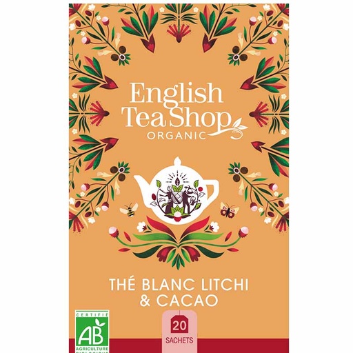 [U52999] Thé Blanc Litchi & Cacao Bio 20 sachets