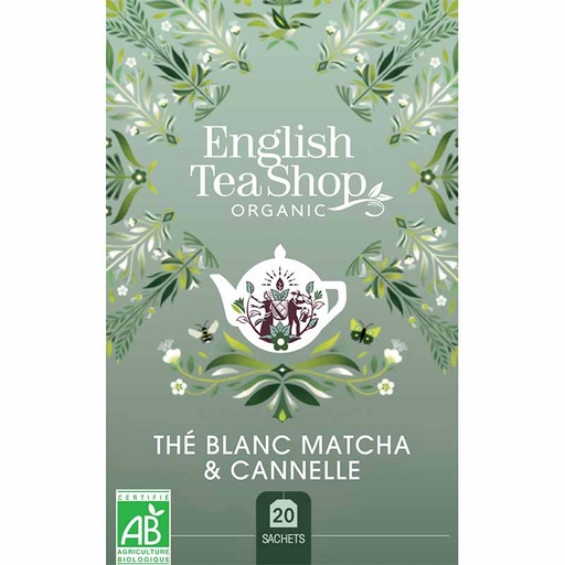 [U57796] Thé Blanc, Matcha & Cannelle Bio 20 sachets ETS