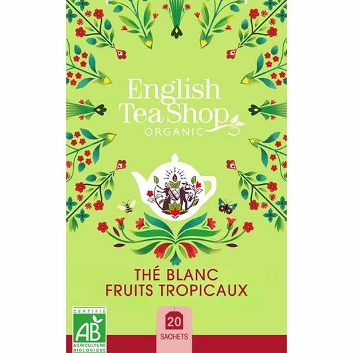 [U57901] Thé Blanc Fruits Tropicaux Bio 20 sachets