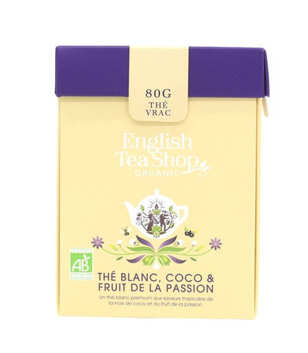 [U59929] Thé Blanc Coco & Fruit de la Passion Bio 80g vrac