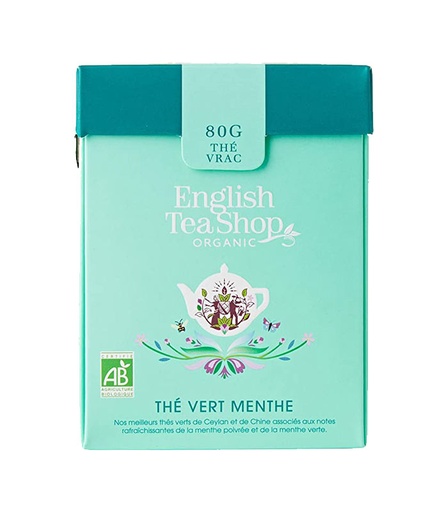 [U59943] Thé Vert Menthe Bio 80g vrac
