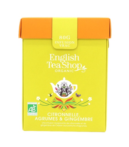 [U59981] Infusion Citronnelle Agrumes & Gingembre Bio 80g vrac