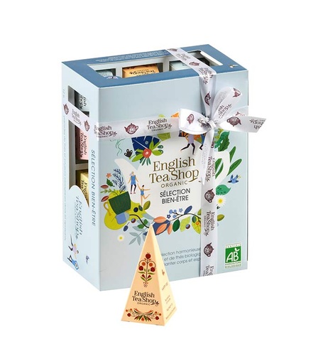 [U60888] Coffret Cadeau de Thés et Infusions Prismes Bien-être Bio 12 sachets