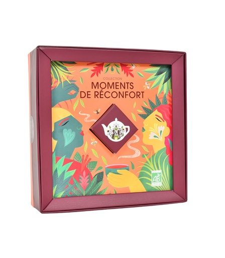 [U65524] Coffret Cadeau Infusions et Thé Moments de Réconfort Bio 32 sachets