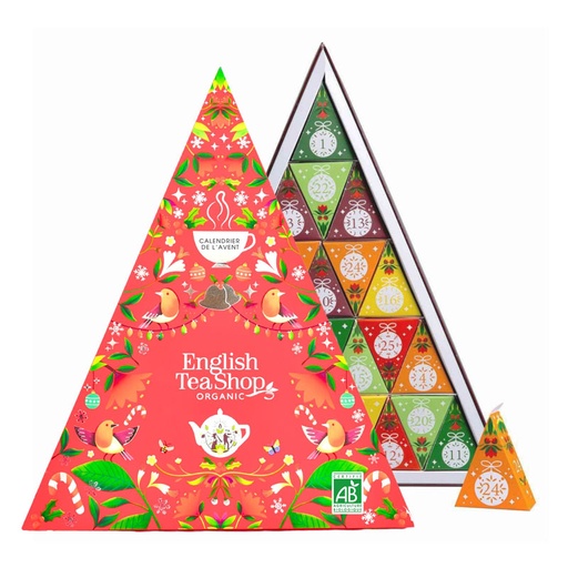 [U65456] Calendriers de l’Avent thés et infusions bio Triangle Rouge 25 sachets