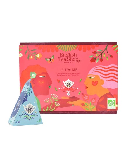 [U65555] Coffret cadeau thé à message Je t’aime 12 sachets
