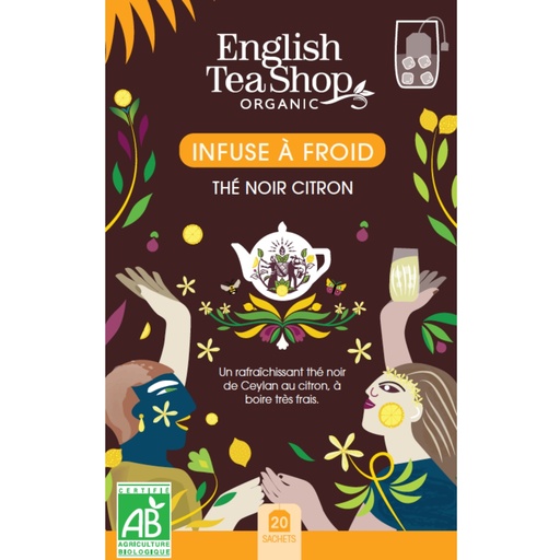 [U67139] Thé glacé infusion à froid Thé Noir Citron Bio 20 sachets