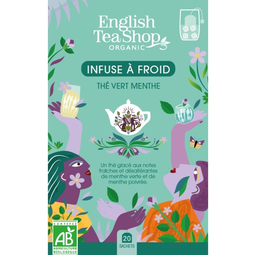 [U67146] Thé Glacé infusion à froid Thé Vert Menthe Bio 20 sachets