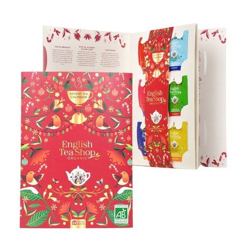 [U67436] Calendrier de l'Avent thés et infusions bio Livre de Noël 24 sachets
